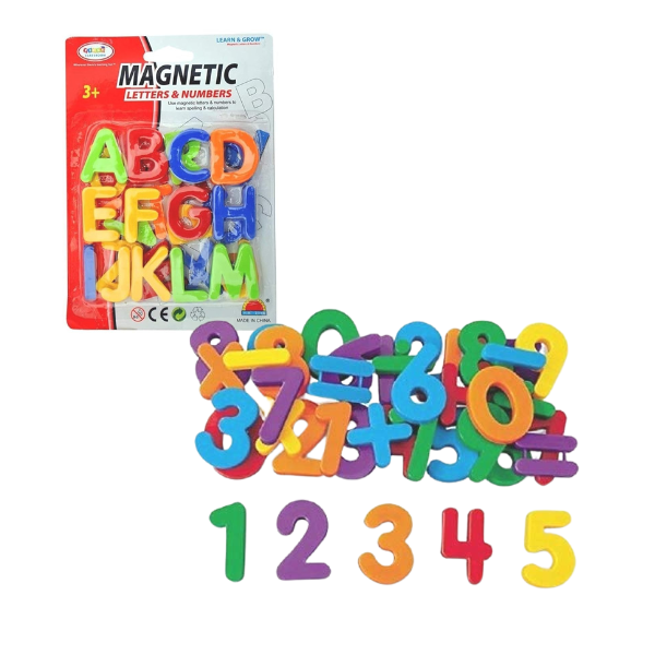 Set Litere și Cifre Magnetice – Joc Educațional pentru Copii