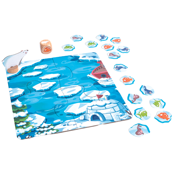 Joc de societate puzzle „Ursuleț polar” – Călătorie arctică alături de Frosty
