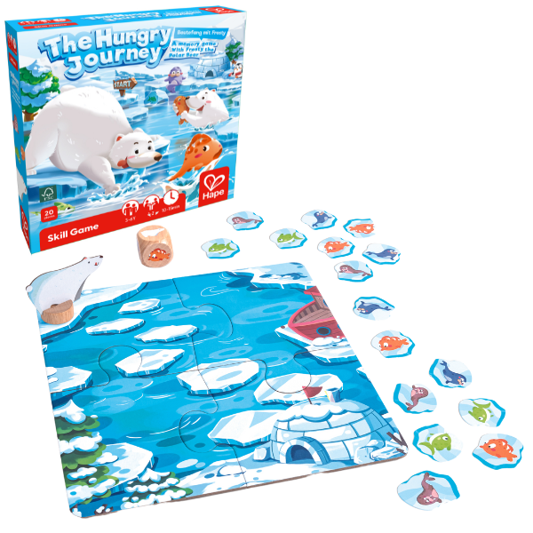 Joc de societate puzzle „Ursuleț polar” – Călătorie arctică alături de Frosty