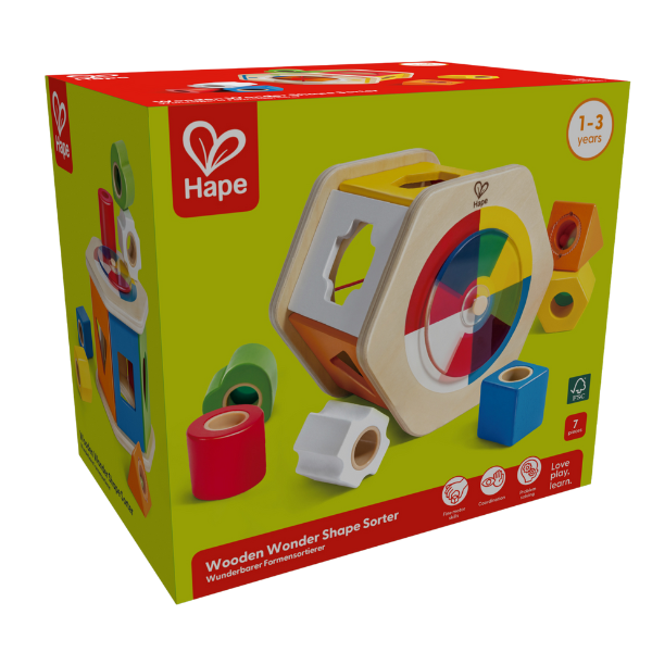 Сортировщик форм из дерева Hape — Развивающая игрушка для детей