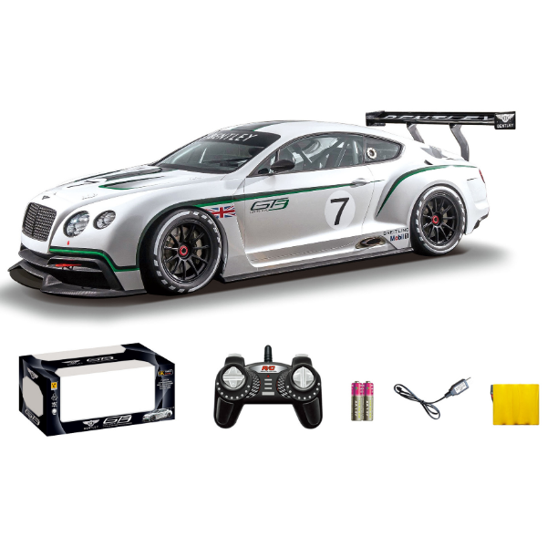 Mașinuță cu telecomandă Bentley GT3 1:18 – Performanță și distracție în aer liber