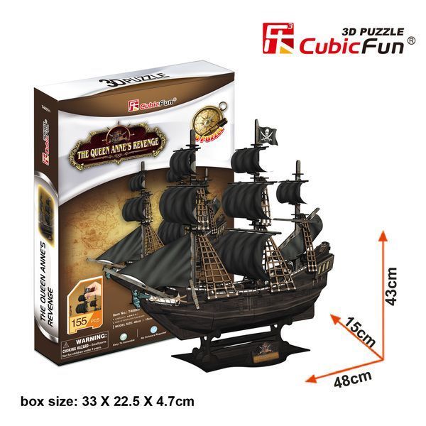 Puzzle 3D „Corabia de pirați – Răzbunarea Reginei Anne” – Aventură Istorică pentru Întreaga Familie