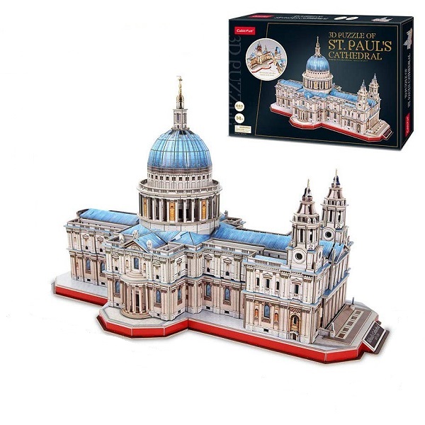 Puzzle 3D Catedrala Sfântului Paul Londra – 643 Piese, CubicFun, Model Arhitectural Detaliat