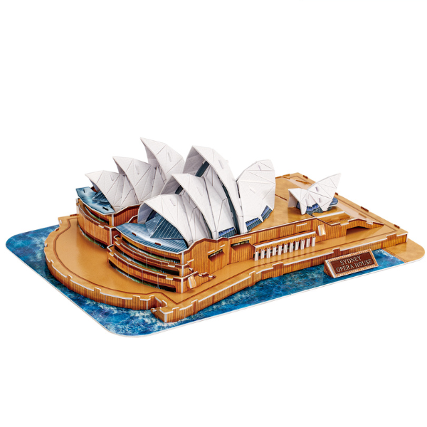 Puzzle 3D „Opera din Sydney”, 86 Piese – Model Detaliat CubicFun pentru Întreaga Familie