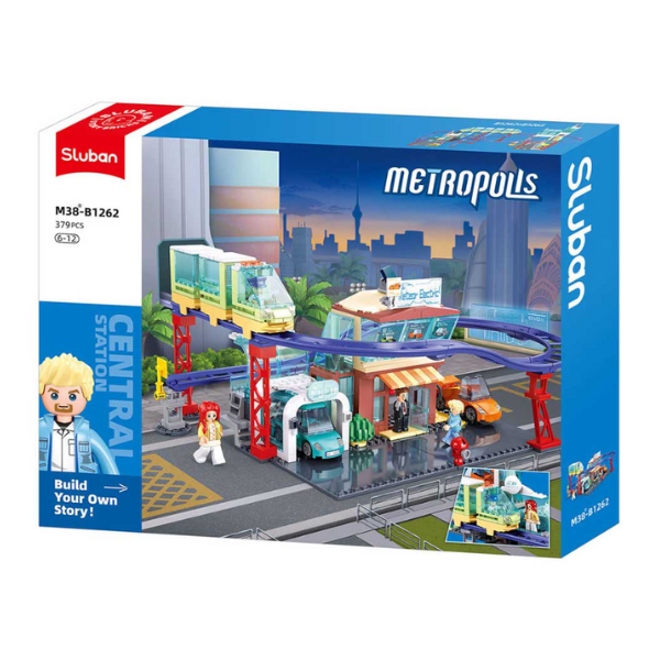 Set construcție Vehicul nou cu energie – 379 piese, educativ, seria Metropolis, oraș ecologic