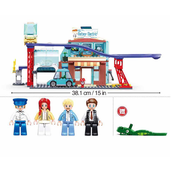 Set construcție Vehicul nou cu energie – 379 piese, educativ, seria Metropolis, oraș ecologic