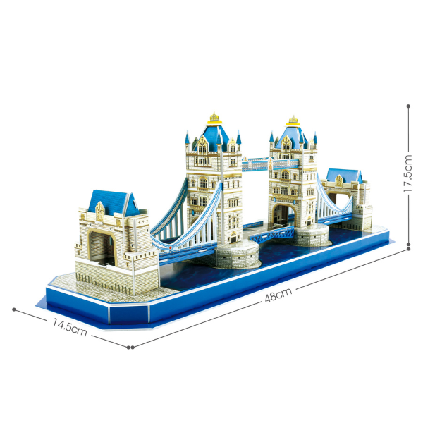 3D пазл «Тауэр-Бридж» от CubicFun – 52 детали, образовательная игра для всей семьи