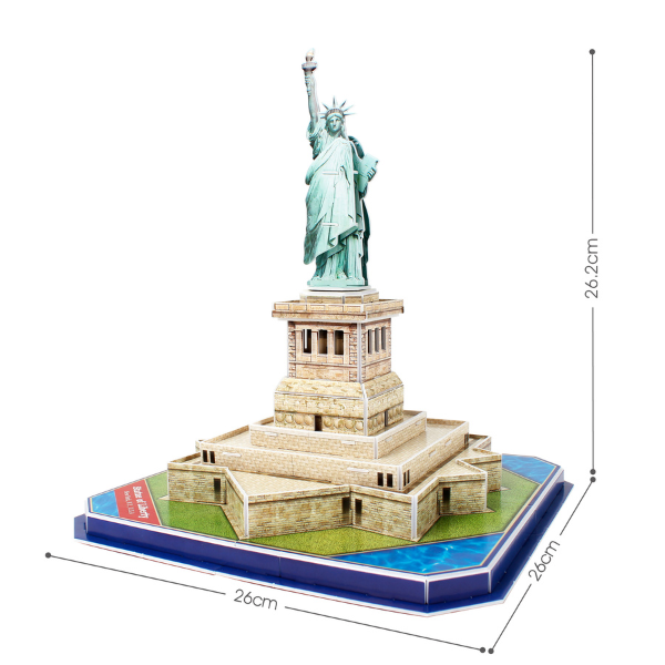 Puzzle 3D „Statuia Libertății” CubicFun – 39 piese, joc educativ pentru familie