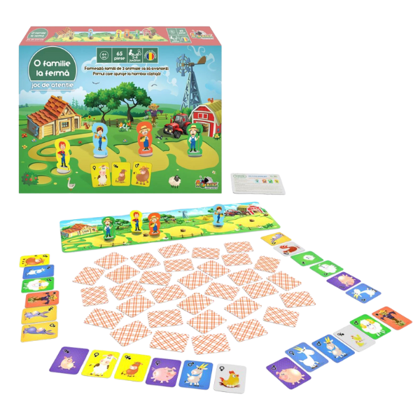 Joc educativ de societate „Familia la fermă” – Smile Games
