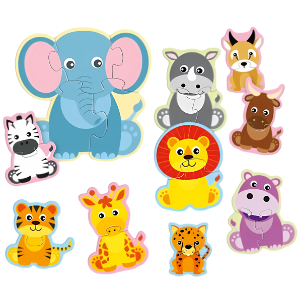 🧩 Puzzle educativ – Animale sălbatice | Smile Games