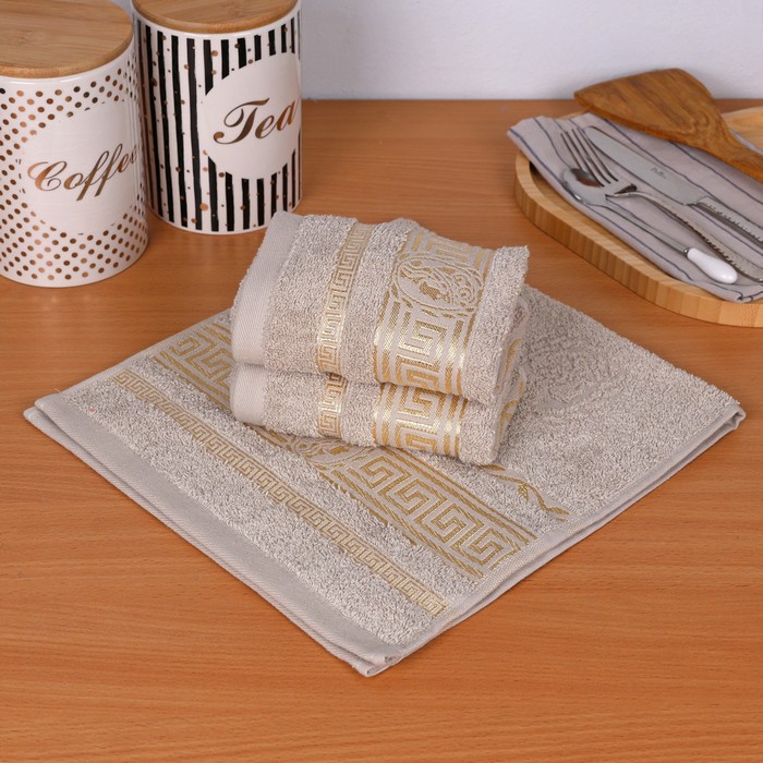 Prosop bucătărie MELISSA, 30x60 cm, Bumbac, Cappuccino, 500gr/m²