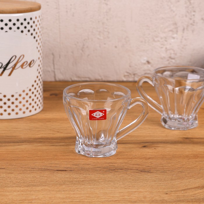 Cană YUJING din sticlă, 190ml, Transparentă – Simplă, elegantă și practică