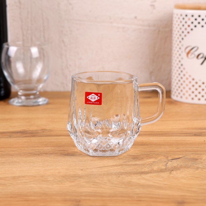 Cană JINGYUAN din sticlă, 280ml, Transparentă – Design clar și modern pentru orice băutură