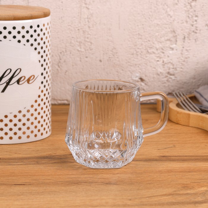 Cană JINGYUAN din sticlă, 280ml, transparentă – Ideală pentru băuturi calde și reci