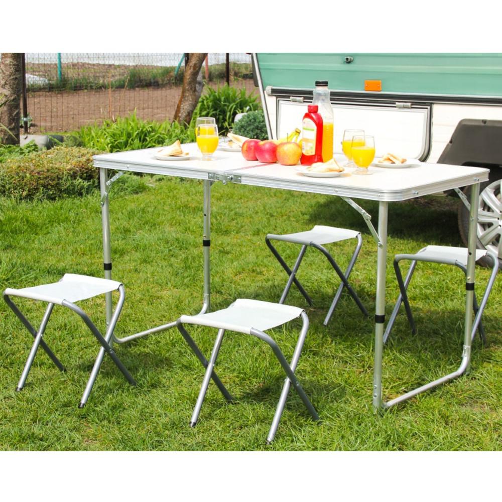 Set Masa cu 4 Scaune tip Valiza pentru Camping sau Picnic in Natura