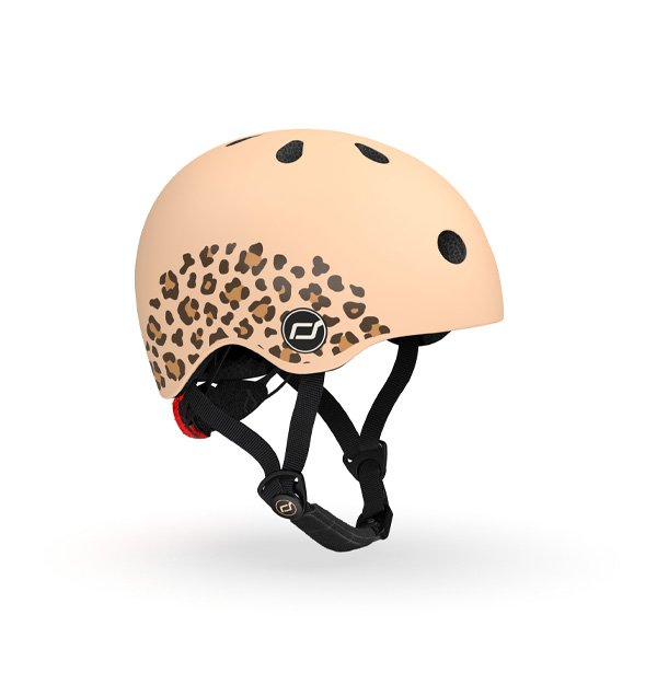 Casca de protectie pentru copii, cu sistem de reglare, Scoot & Ride Leopard, XXS-S, 1 an+