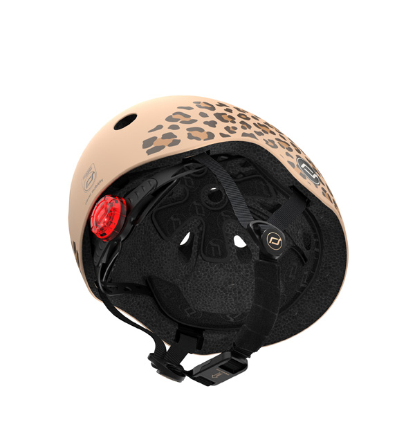 Casca de protectie pentru copii, cu sistem de reglare, Scoot & Ride Leopard, XXS-S, 1 an+