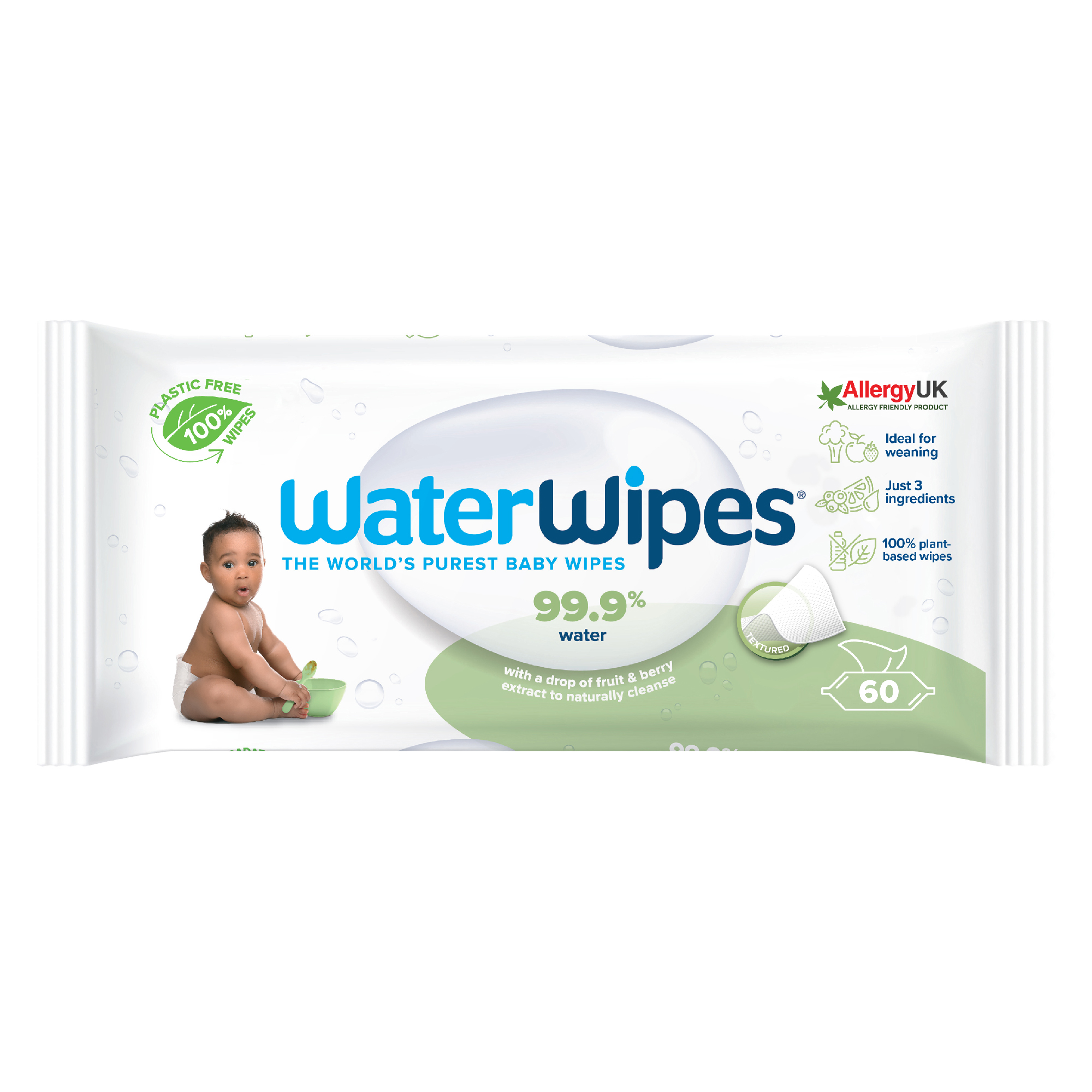Servetele umede Water Wipes, Soapberry 60 buc