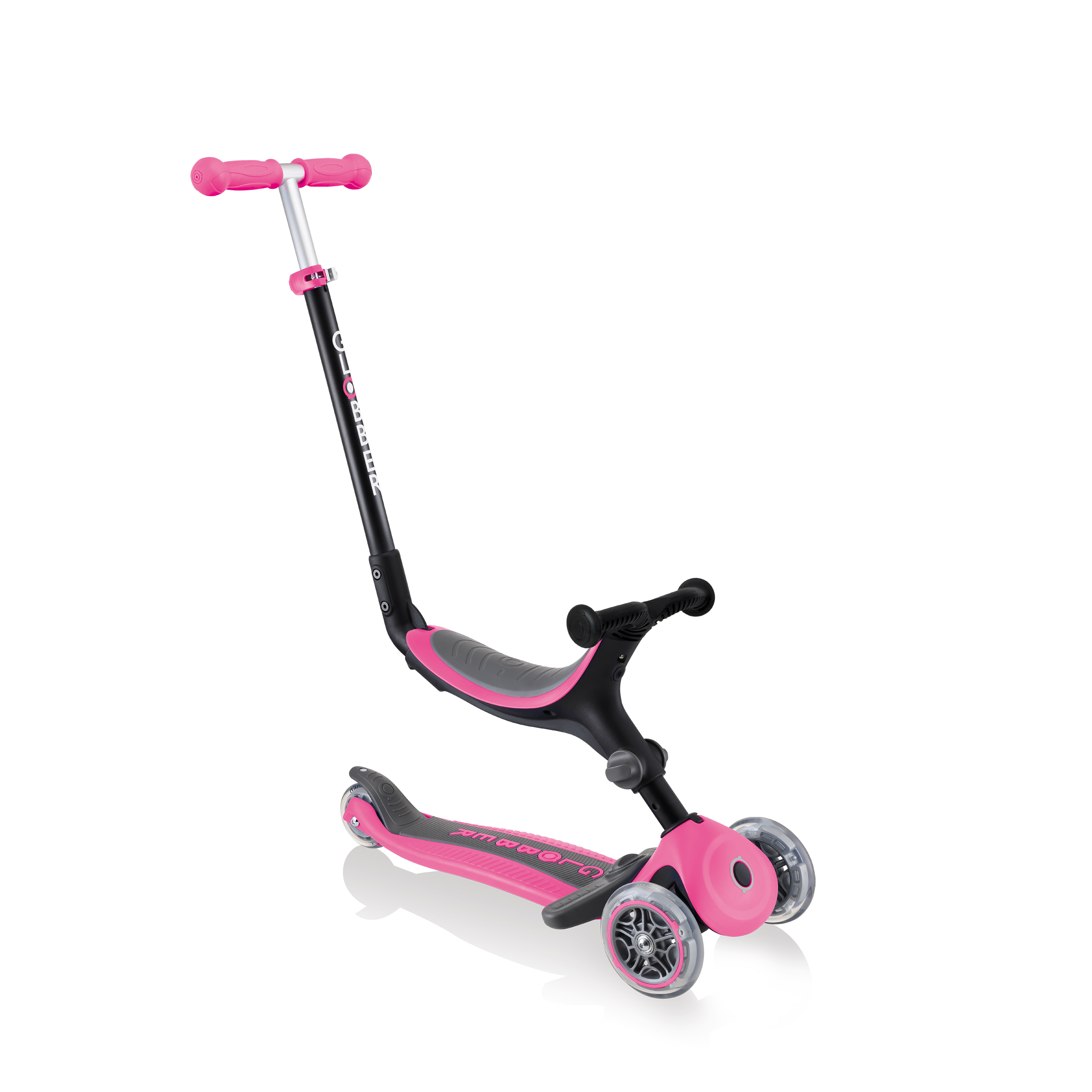 Globber Trotineta Go Up Foldable Plus, 15 luni -7 ani+, Roz