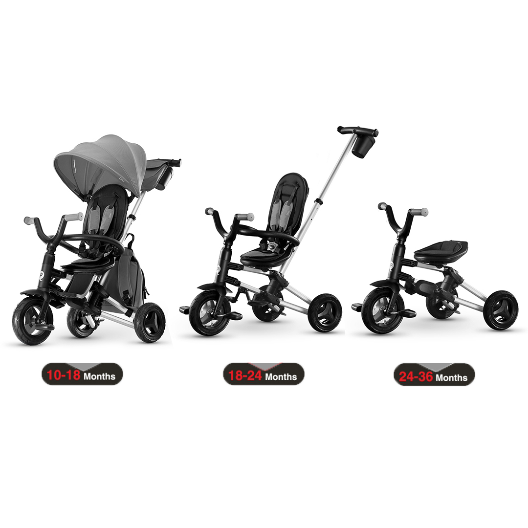Tricicleta pliabila Qplay Nova+ Rubber Black