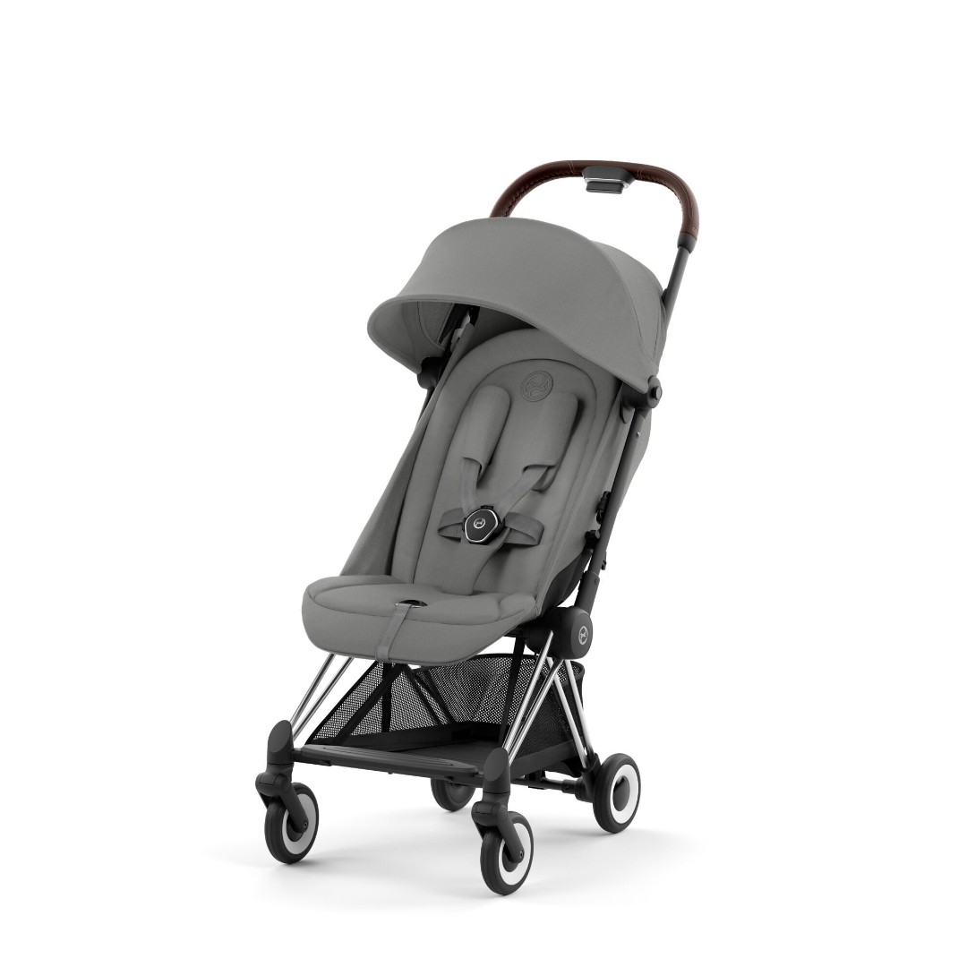 Cybex Carucior ultracompact Coya Chrome Dark Brown Mirage Grey,  dark grey