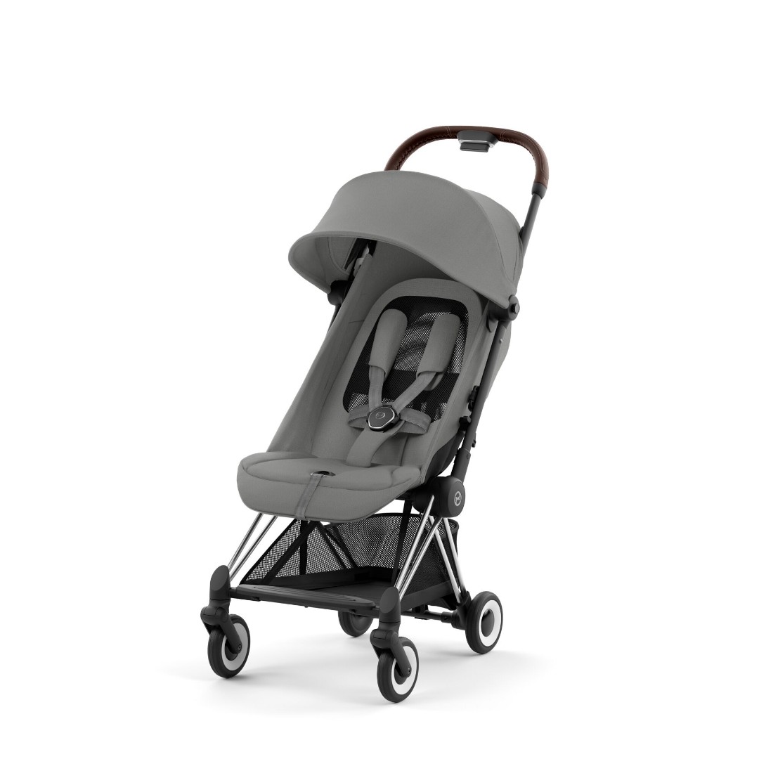 Cybex Carucior ultracompact Coya Chrome Dark Brown Mirage Grey,  dark grey