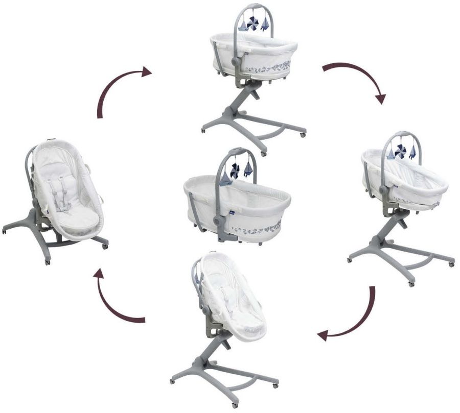 Cosulet multifunctional 5 in 1 Chicco Baby Hug Pro, White Cream, 0luni+