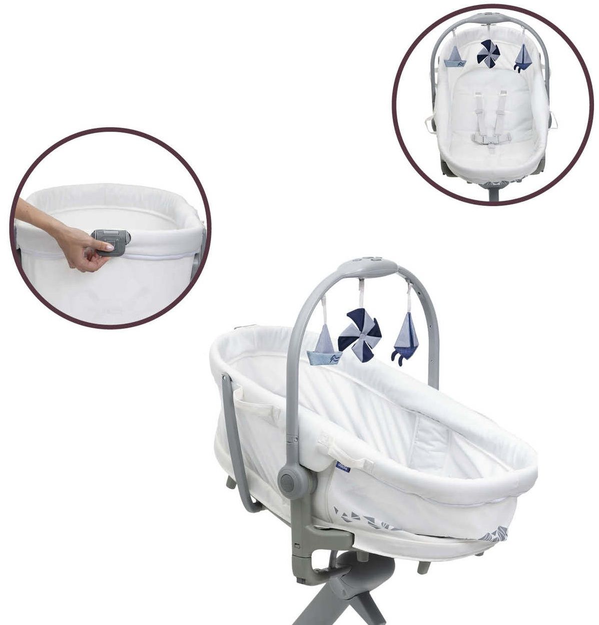 Cosulet multifunctional 5 in 1 Chicco Baby Hug Pro, White Cream, 0luni+