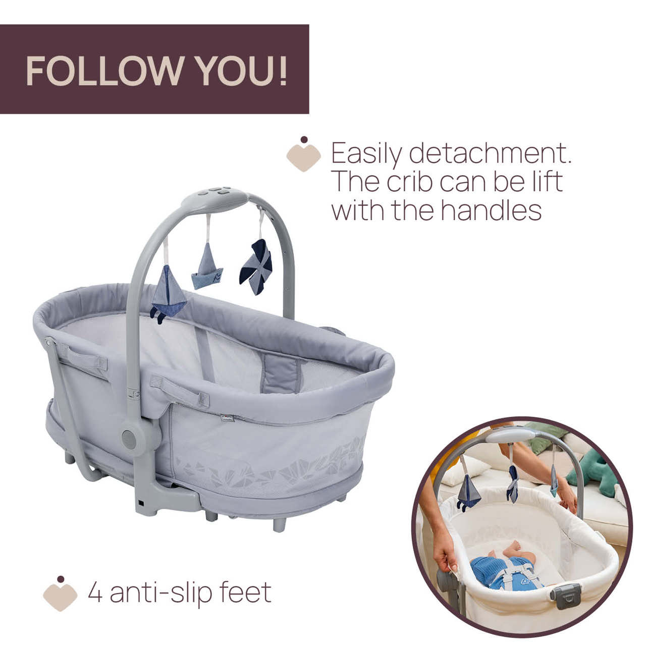 Cosulet multifunctional 5 in 1 Chicco Baby Hug Pro, Earl Grey, 0luni+