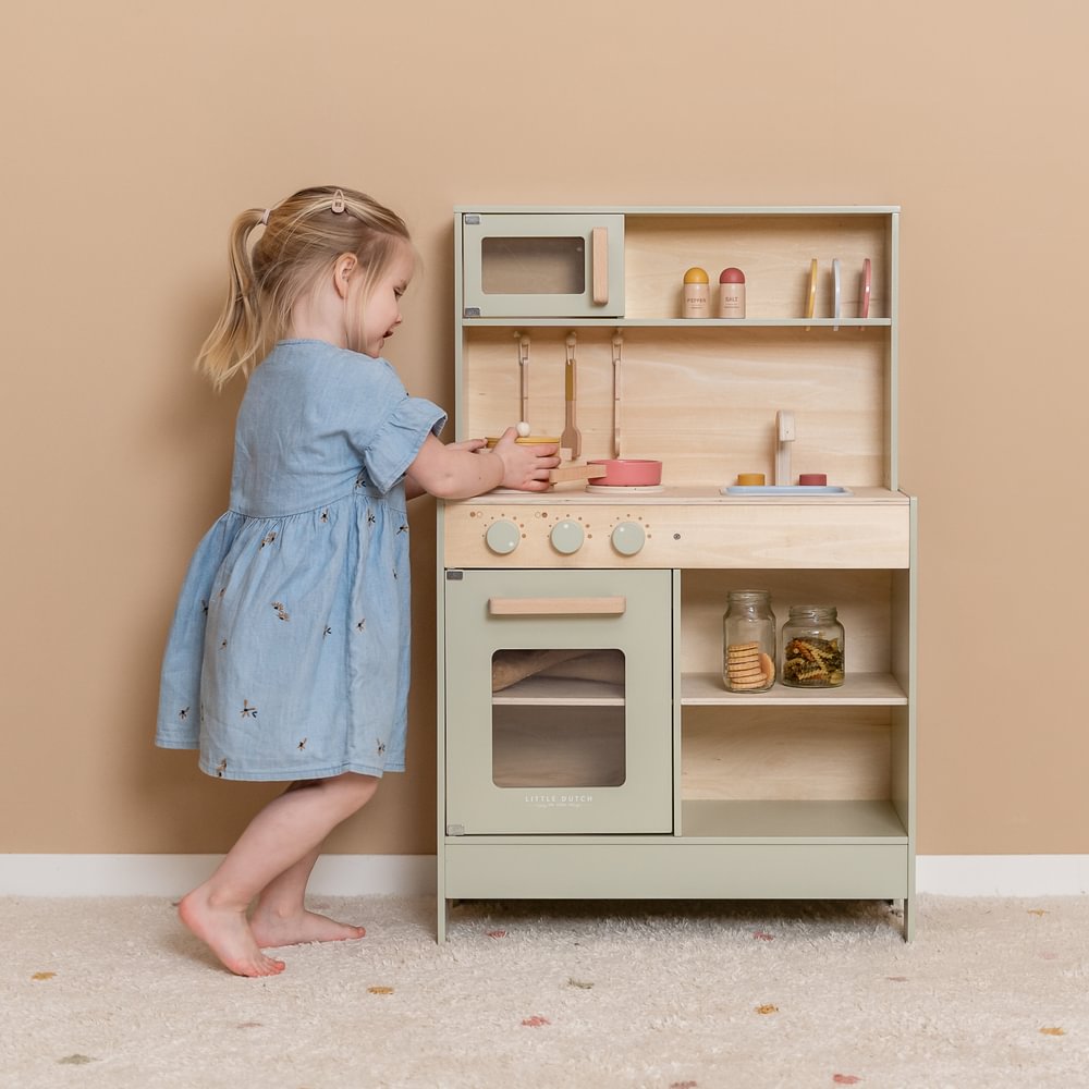 Bucatarie din lemn FSC - mint - Little Dutch LD7088