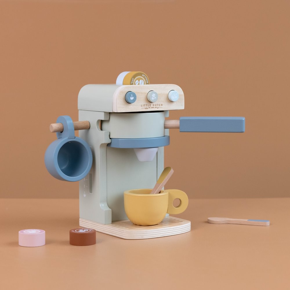Cafetiera/Espressor de cafea din lemn FSC - Little Dutch LD 7081