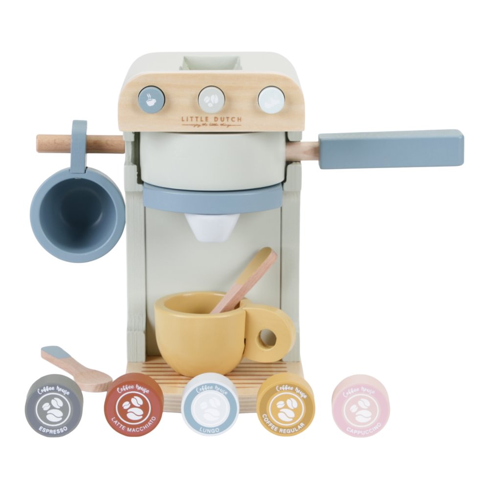 Cafetiera/Espressor de cafea din lemn FSC - Little Dutch LD 7081