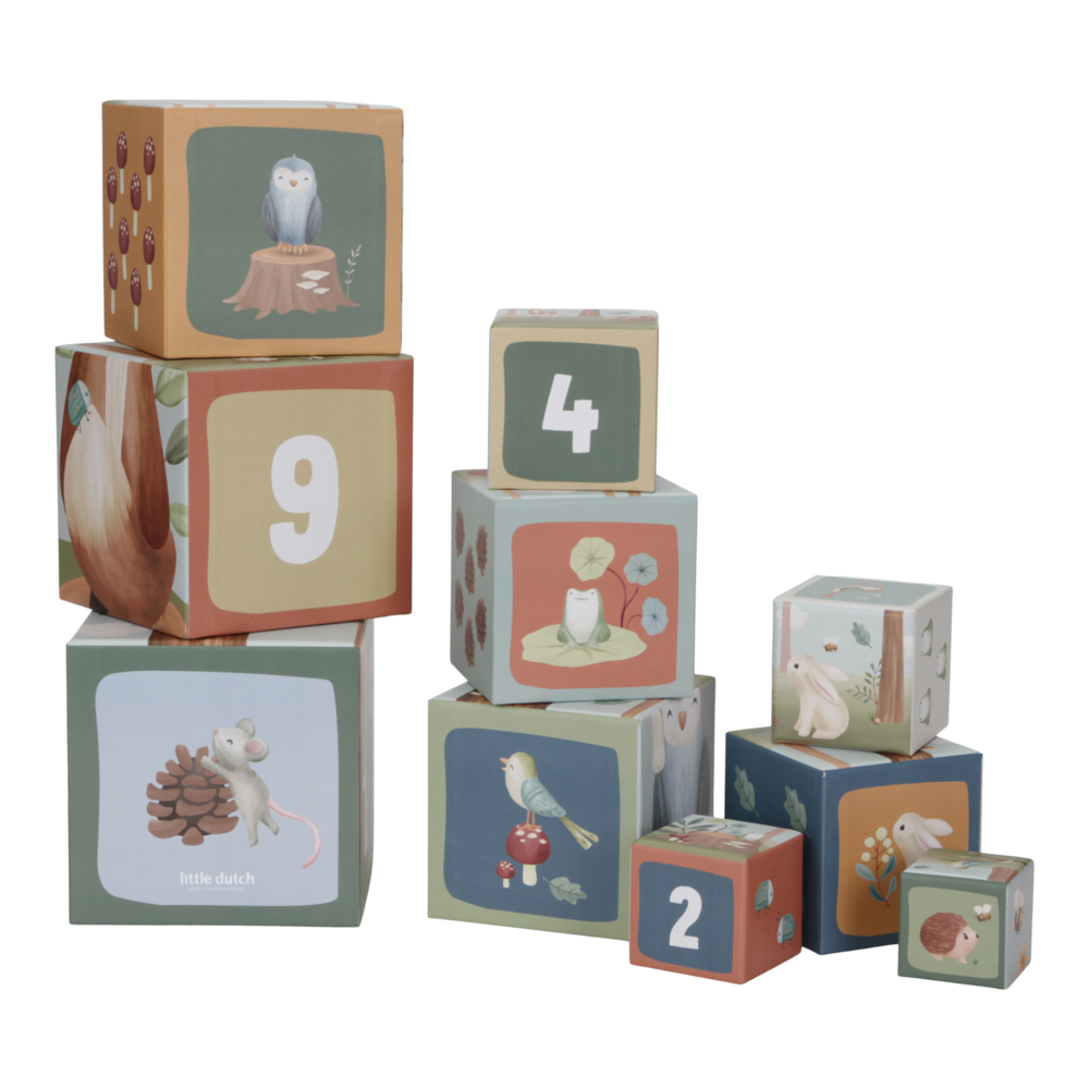 Cutii pentru stivuire din carton FSC - Forest Friends - Little Dutch 