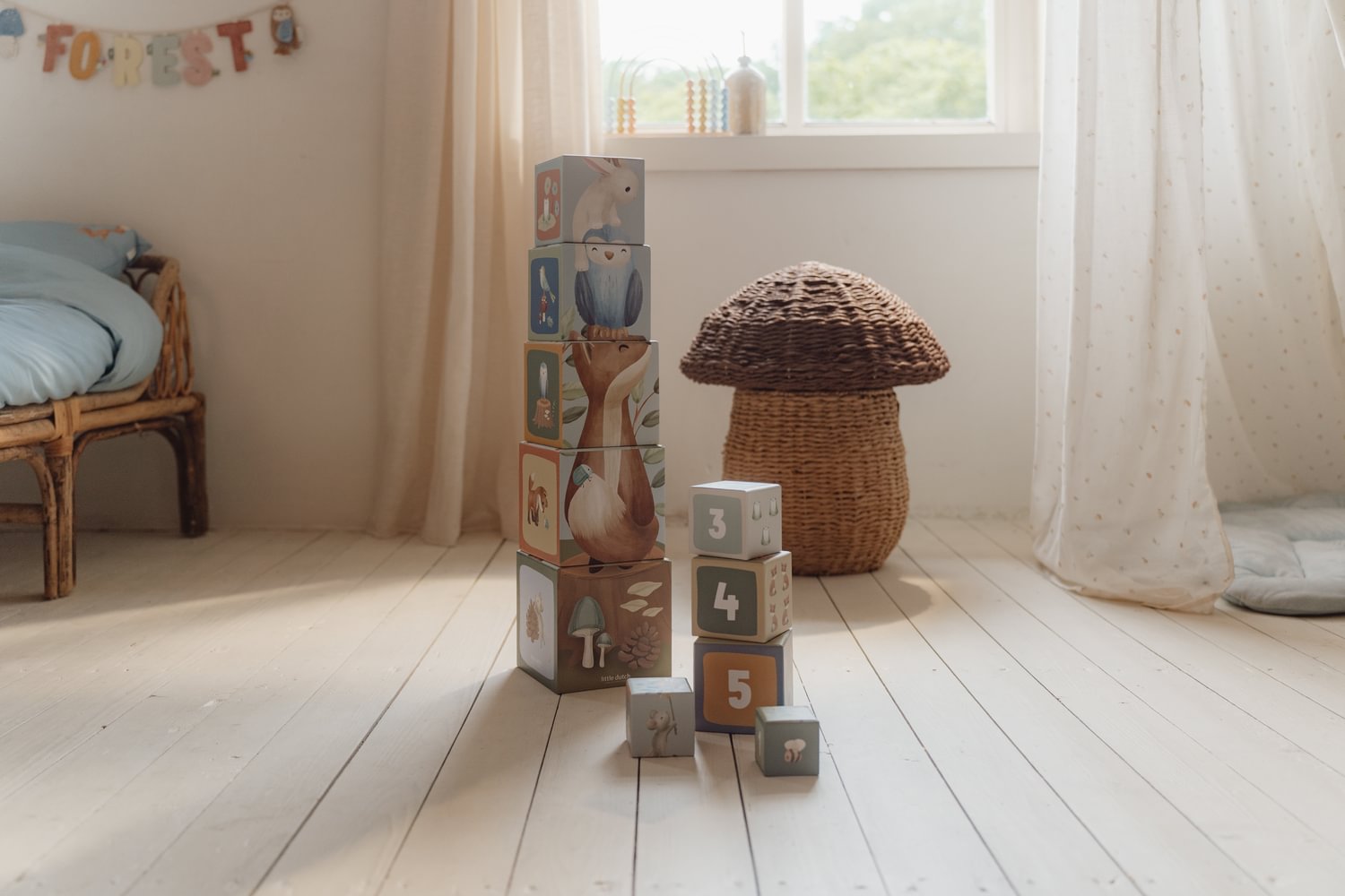 Cutii pentru stivuire din carton FSC - Forest Friends - Little Dutch 