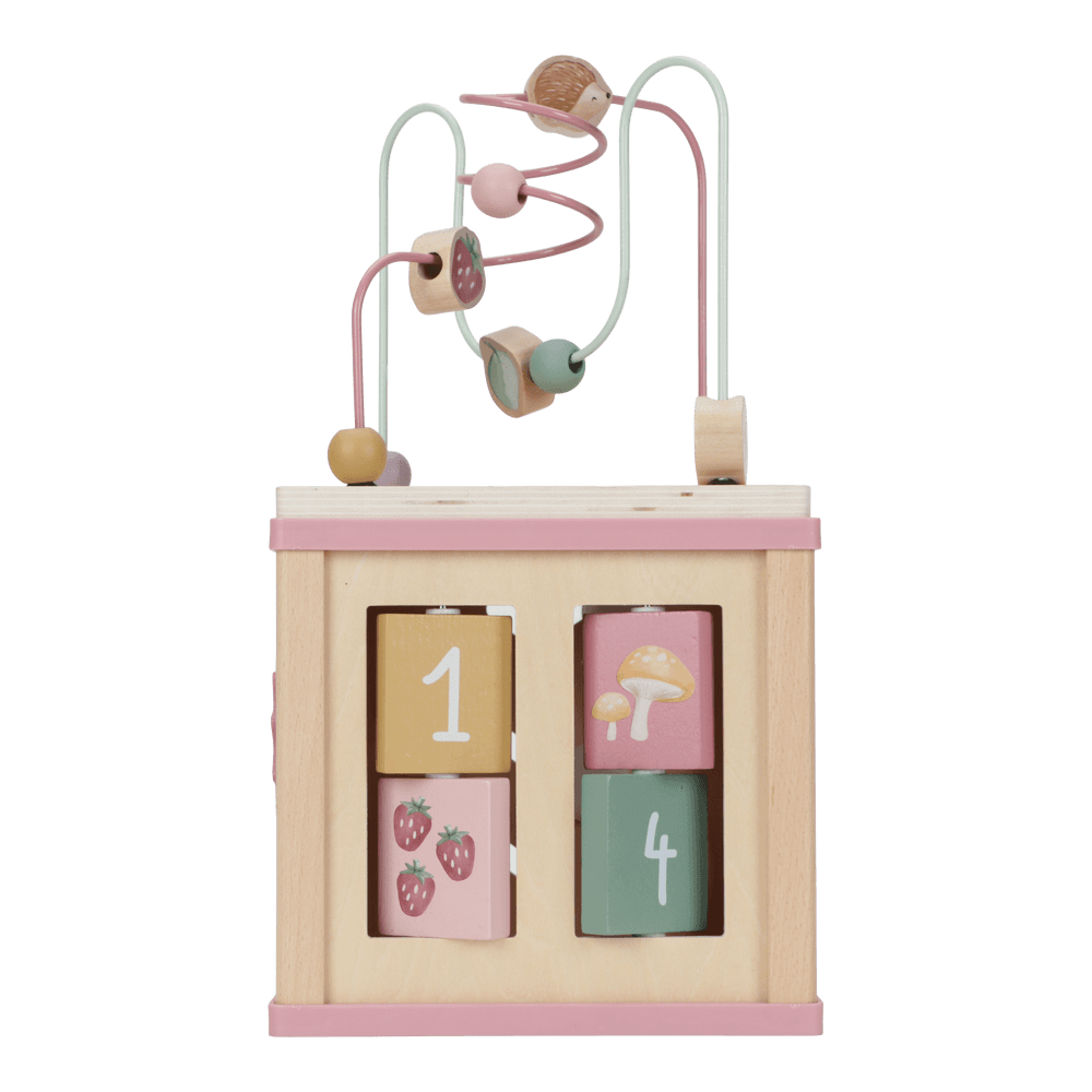 Jucarie din lemn FSC - Cub cu Activitati - Fairy Garden - Little Dutch 