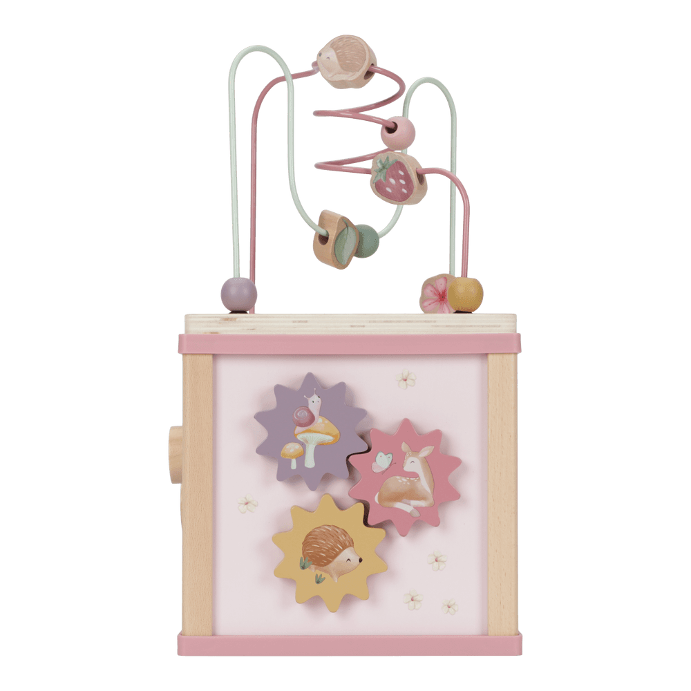 Jucarie din lemn FSC - Cub cu Activitati - Fairy Garden - Little Dutch 