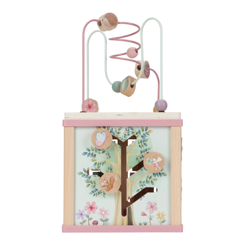 Jucarie din lemn FSC - Cub cu Activitati - Fairy Garden - Little Dutch 