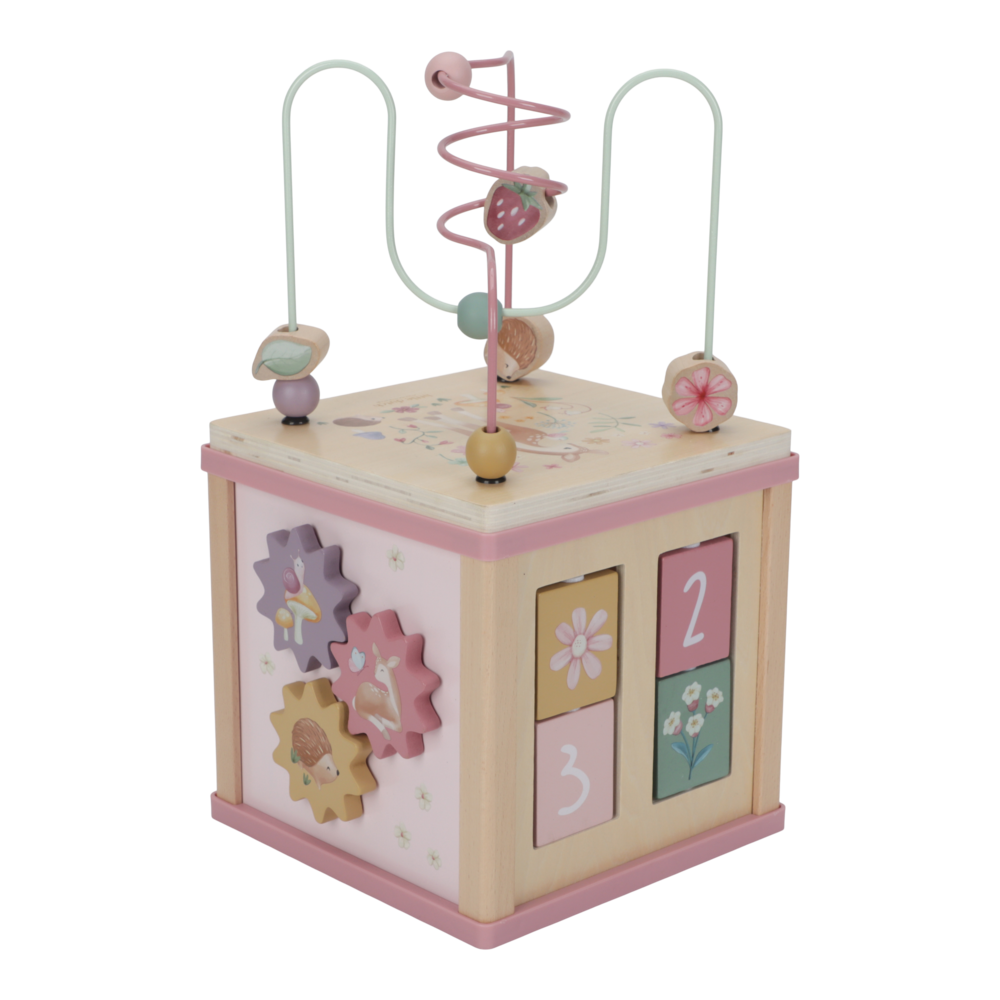 Jucarie din lemn FSC - Cub cu Activitati - Fairy Garden - Little Dutch 