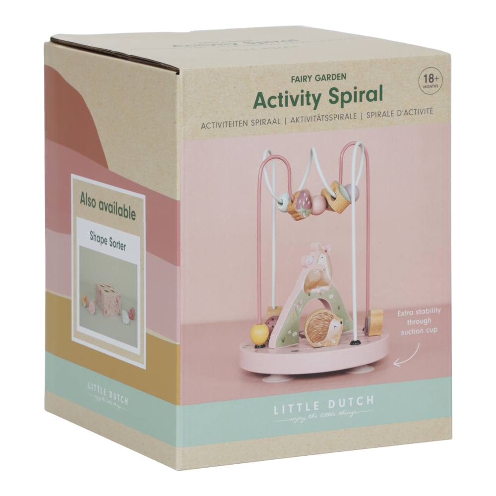 Jucarie din lemn FSC - Spirala cu Activitati Mare - Fairy Garden - Little Dutch 