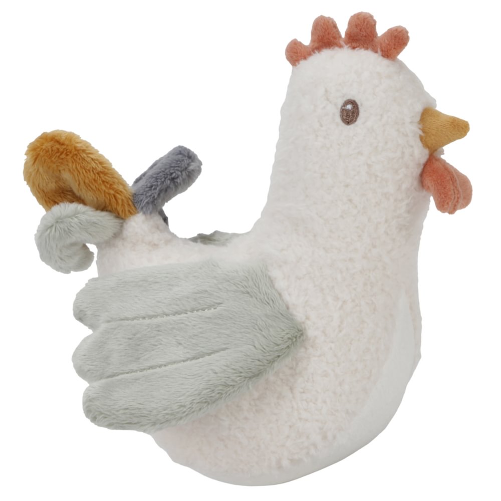 Jucarie hopa-mitica pentru bebelusi - Gaina - Little Farm - Little Dutch 