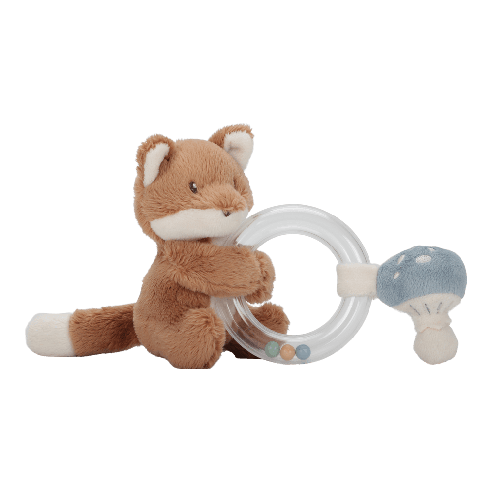 Jucarie din plus cu inel cu margele - Veverita - Forest Friends - Little Dutch 