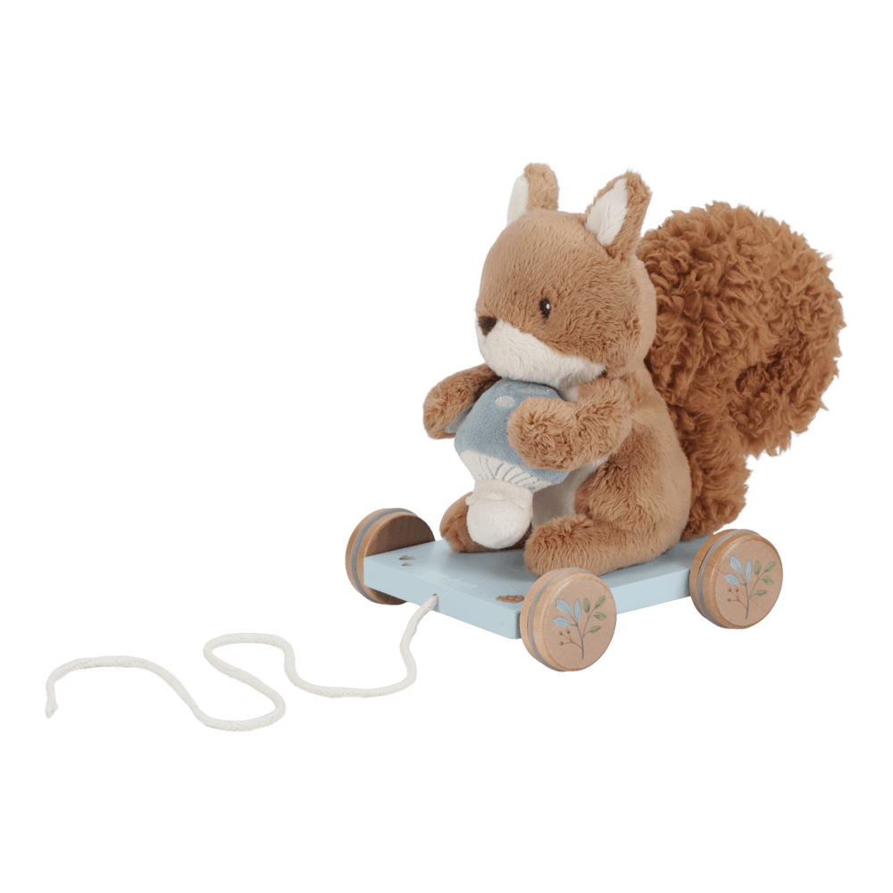 Jucarie din lemn FSC cu roti si snur pentru tras - Forest Friends - Little Dutch 