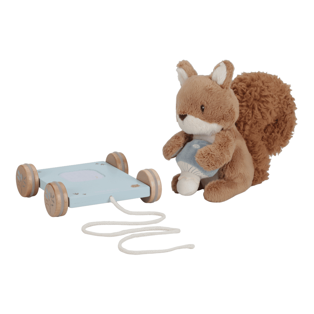 Jucarie din lemn FSC cu roti si snur pentru tras - Forest Friends - Little Dutch 