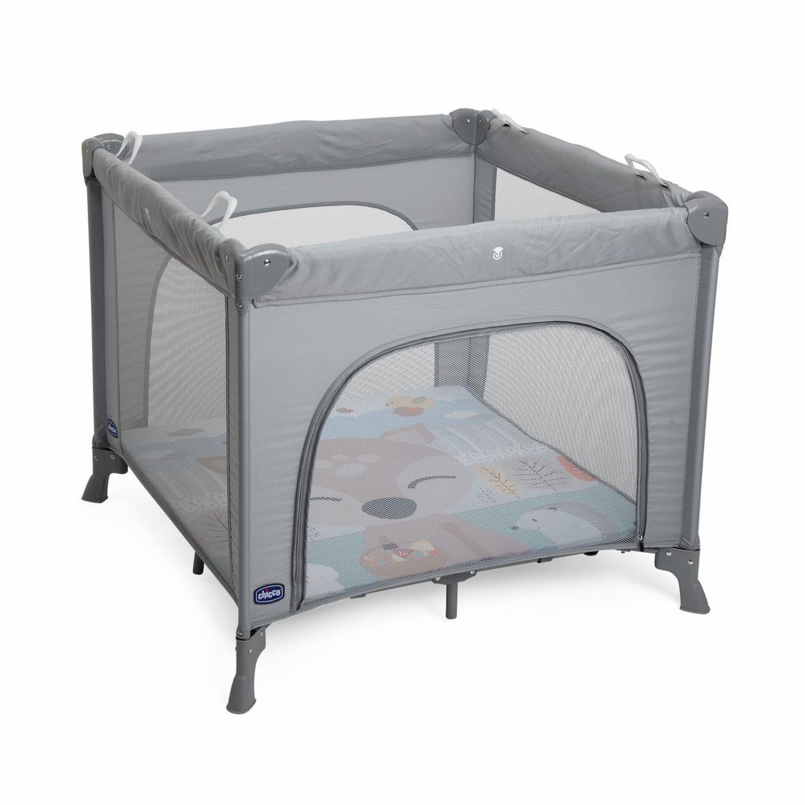 Tarc pentru copii cu salteluta Chicco Open Box, Fawn, 0-12luni 