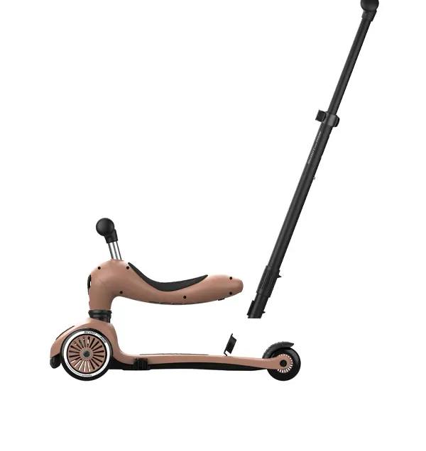 Trotineta cu maner Push and Go Highway Kick 1 Mocha Scoot&Ride