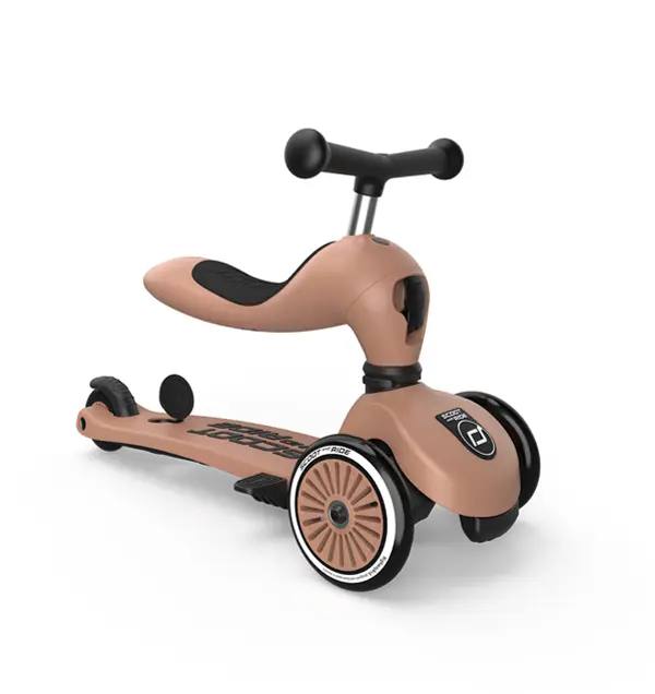 Trotineta cu maner Push and Go Highway Kick 1 Mocha Scoot&Ride