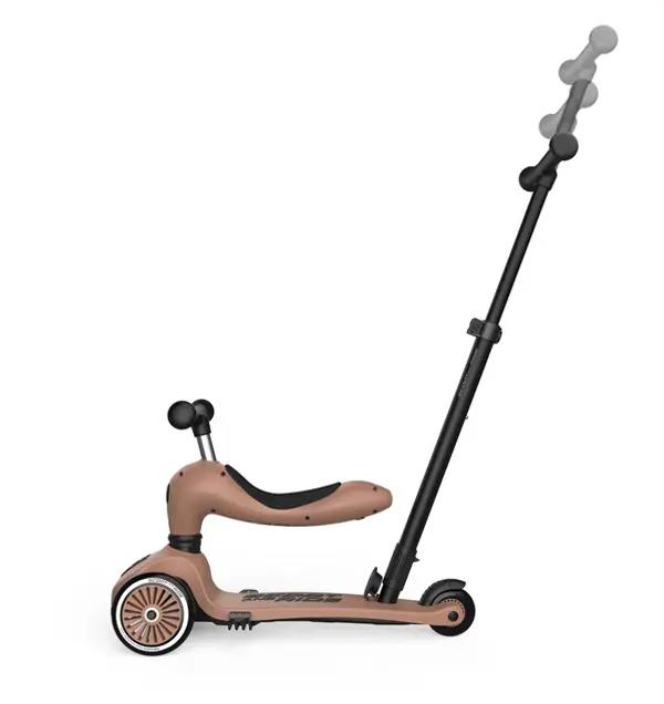 Trotineta cu maner Push and Go Highway Kick 1 Mocha Scoot&Ride