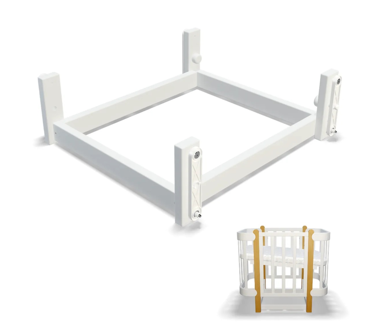 Pendul de leganare pentru patuc Nika Alb 60cm