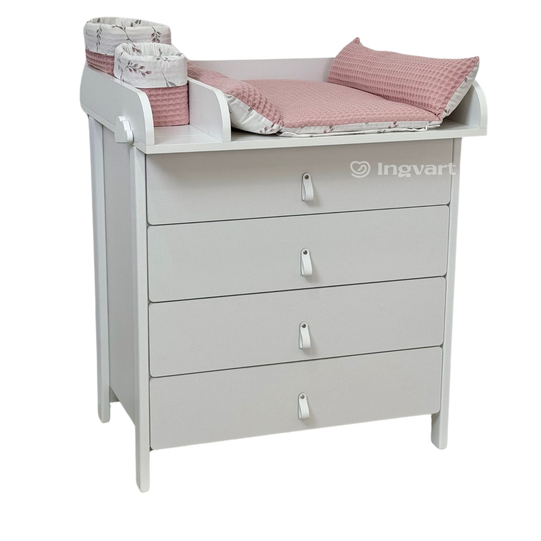 Comoda Scandi Alb/Alb