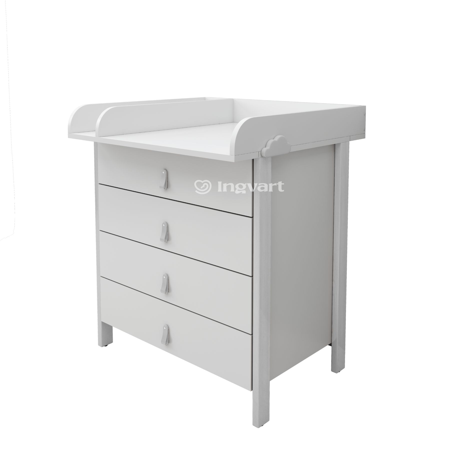 Comoda Scandi Alb/Alb